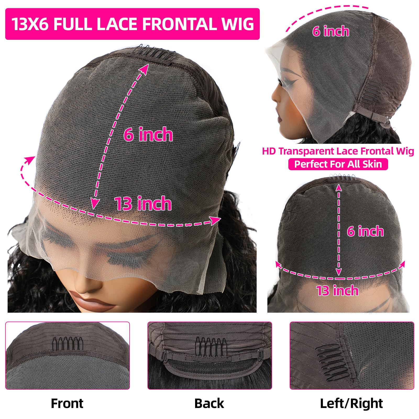 Lemoda HD transparent lace 13x6 wig provides invisible scalp and seamless color match
