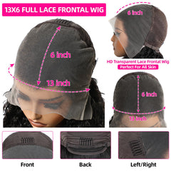 Lemoda HD transparent lace 13x6 wig provides invisible scalp and seamless color match