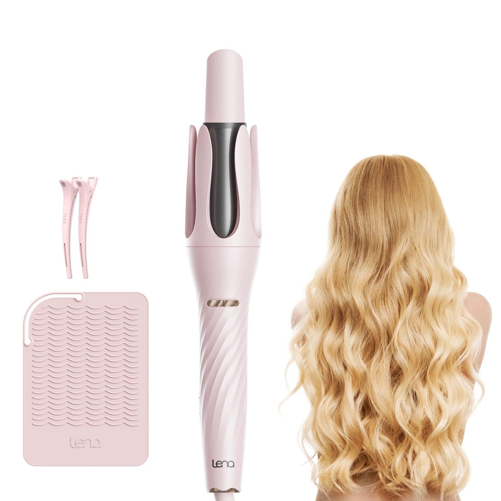 LENA Z4 front view with rotating barrel for quick, salon-style curls.