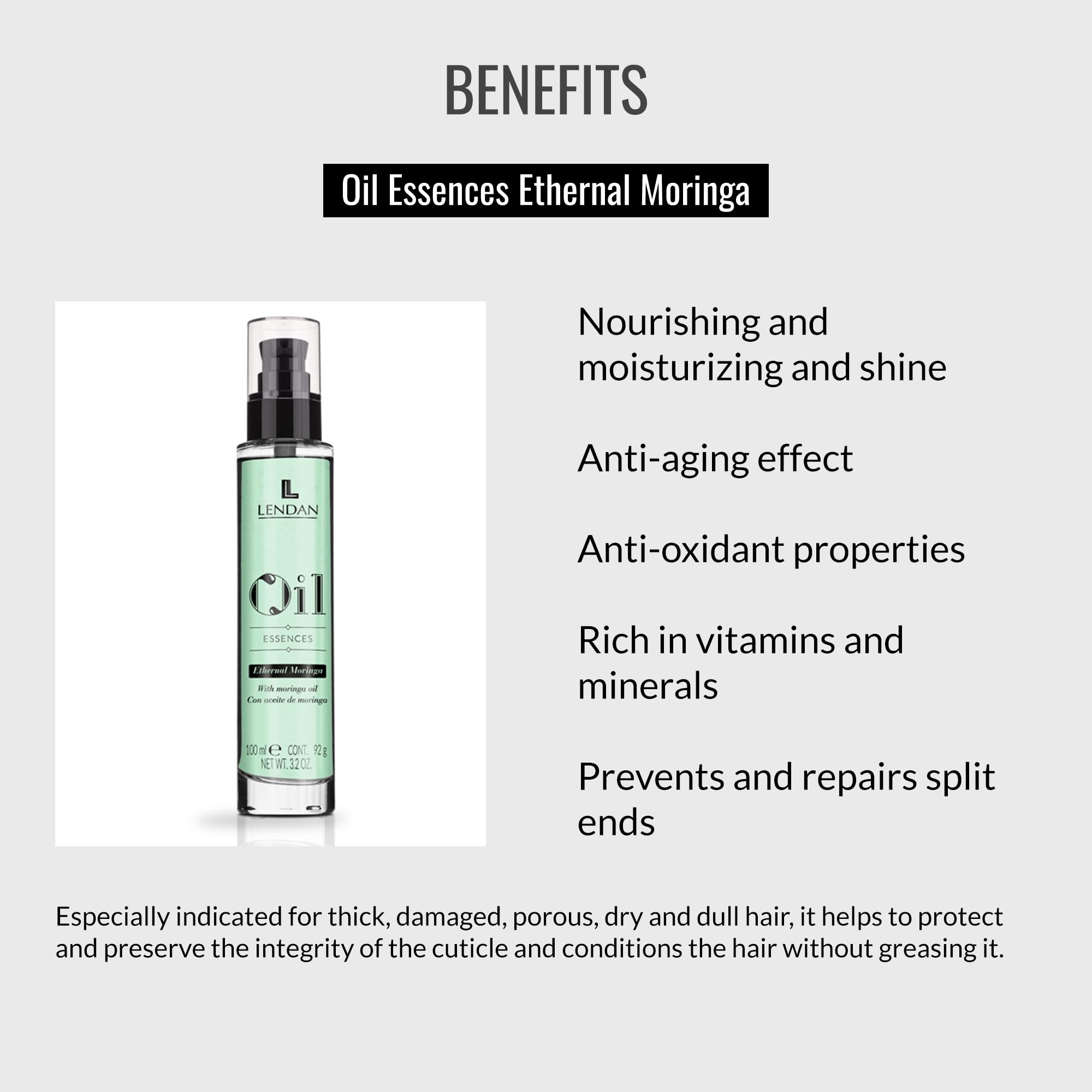 Lendan hair oil applied on wet hair for easy distribution and detangling