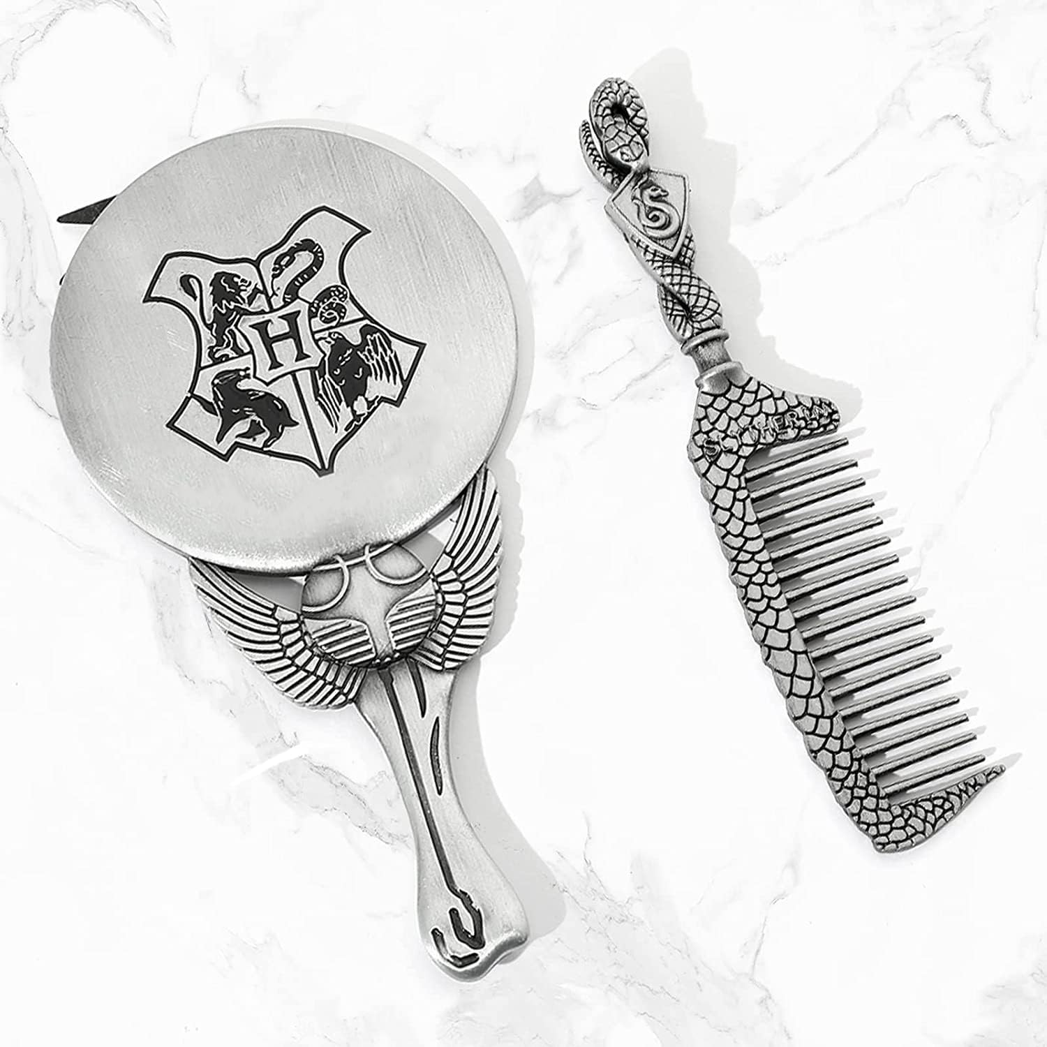 LENDOO Harry makeup brushes ergonomic metal handle for comfortable grip.
