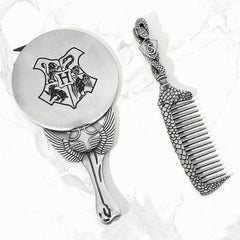 LENDOO Harry makeup brushes ergonomic metal handle for comfortable grip.
