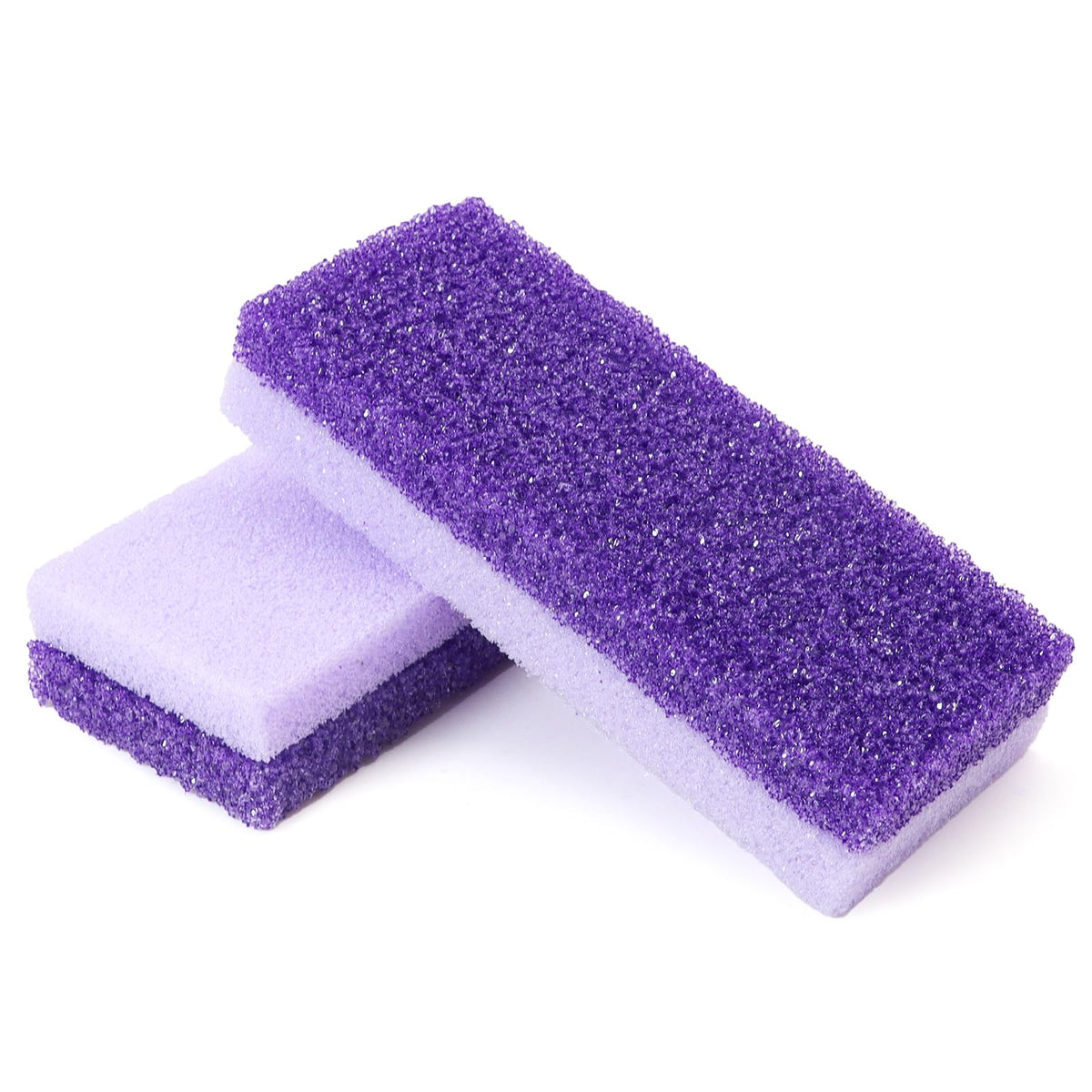 Lenpestia foot pumice stone 2-pack, compact package for at-home pedicures