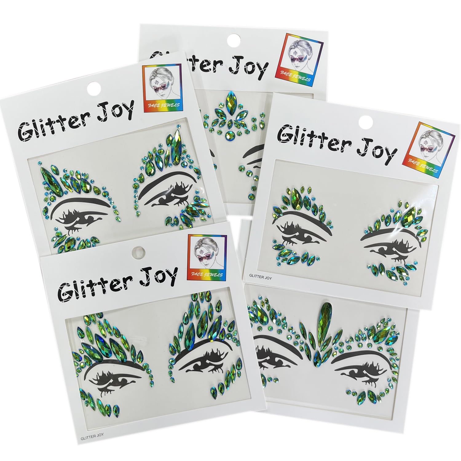 LEOARS Halloween Face Gems pack front view adds festival sparkle for bold makeup.