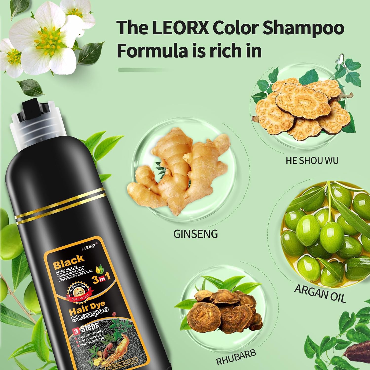 Leorx 3in1 hair color application closeup for effortless at-home coloring