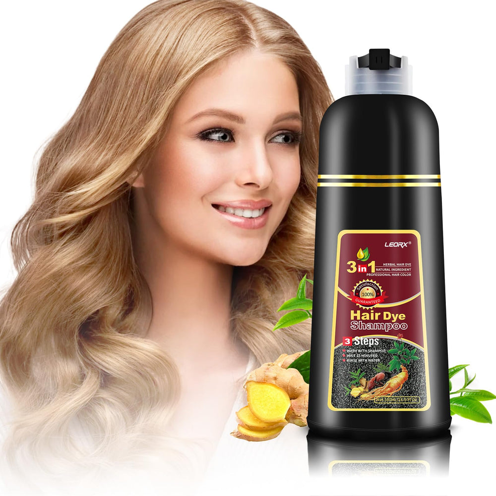 Leorx 3-in-1 hair dye shampoo bottle pour for quick at home color