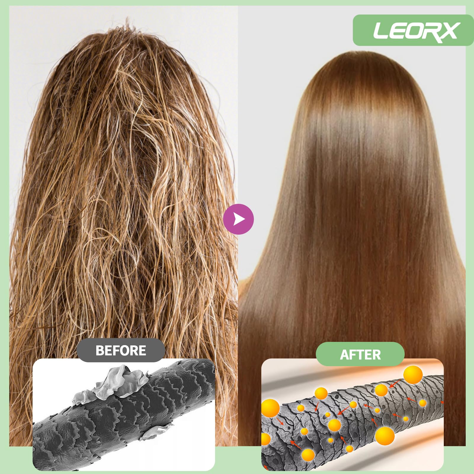 Leorx brown color swatches demonstrate possible shade results
