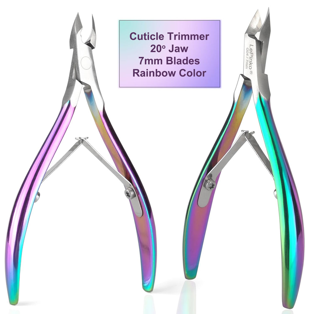 LePinko cuticle remover tool angled view highlights easy access to tough-to-reach cuticles