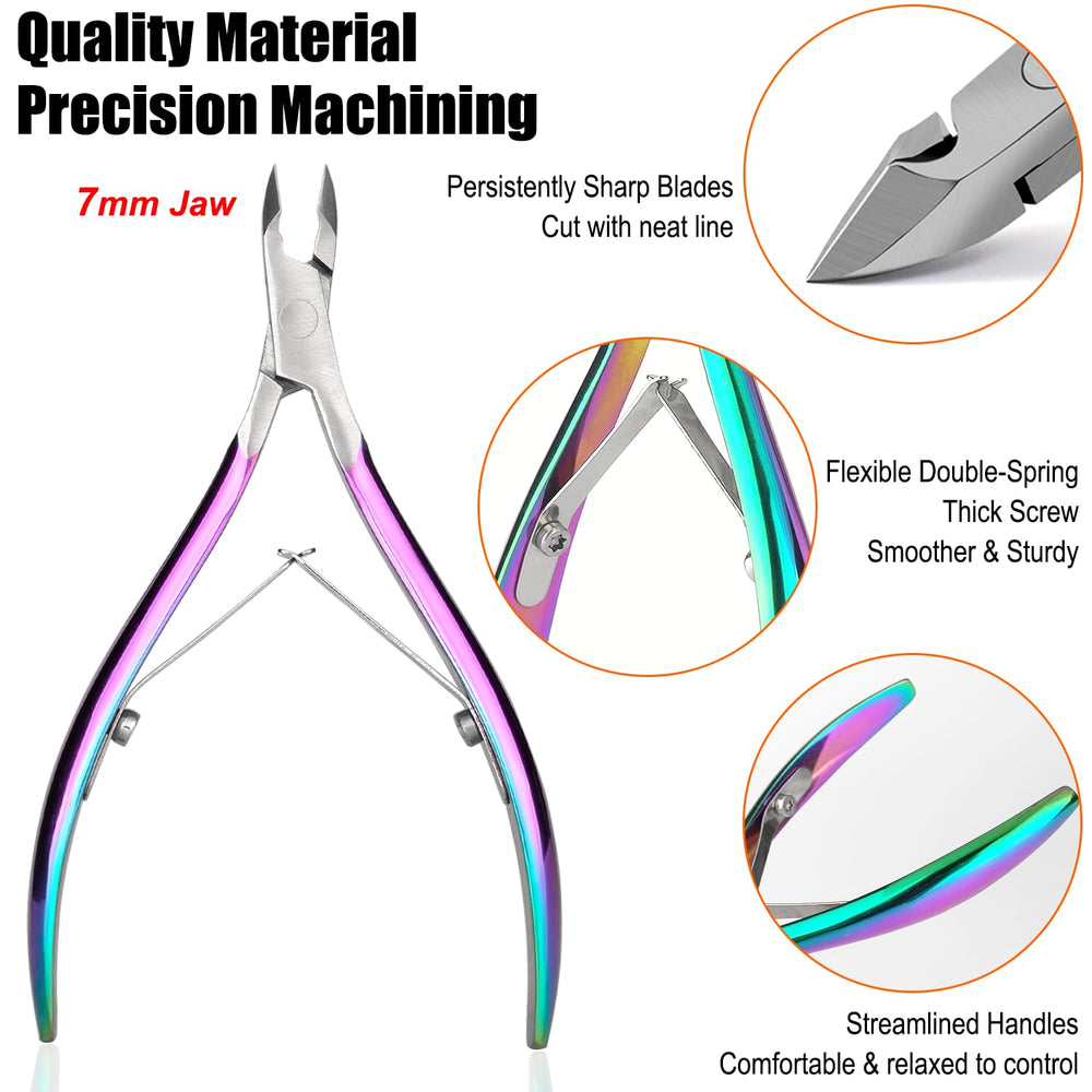 LePinko cuticle trimmer with 20-degree jaw close-up for ergonomic control