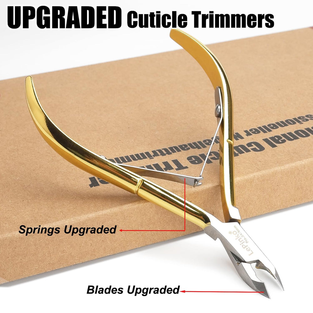 LePinko cuticle trimmer 5mm jaw close-up for neat straight cuts.