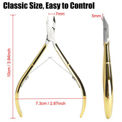 LePinko cuticle trimmer 5mm jaw close-up for neat straight cuts.