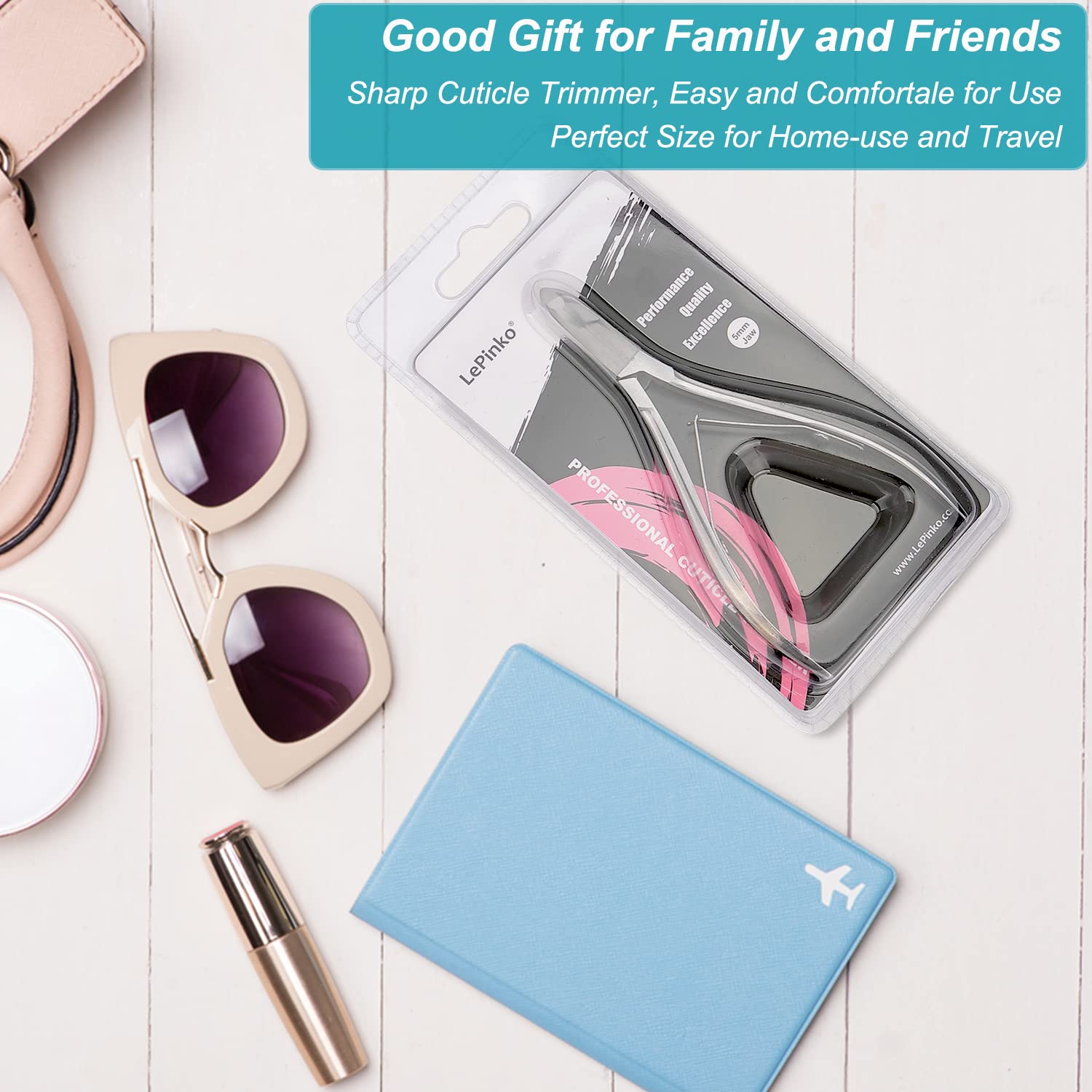 LePinko cuticle trimmer gift-packaging ready for gifting.