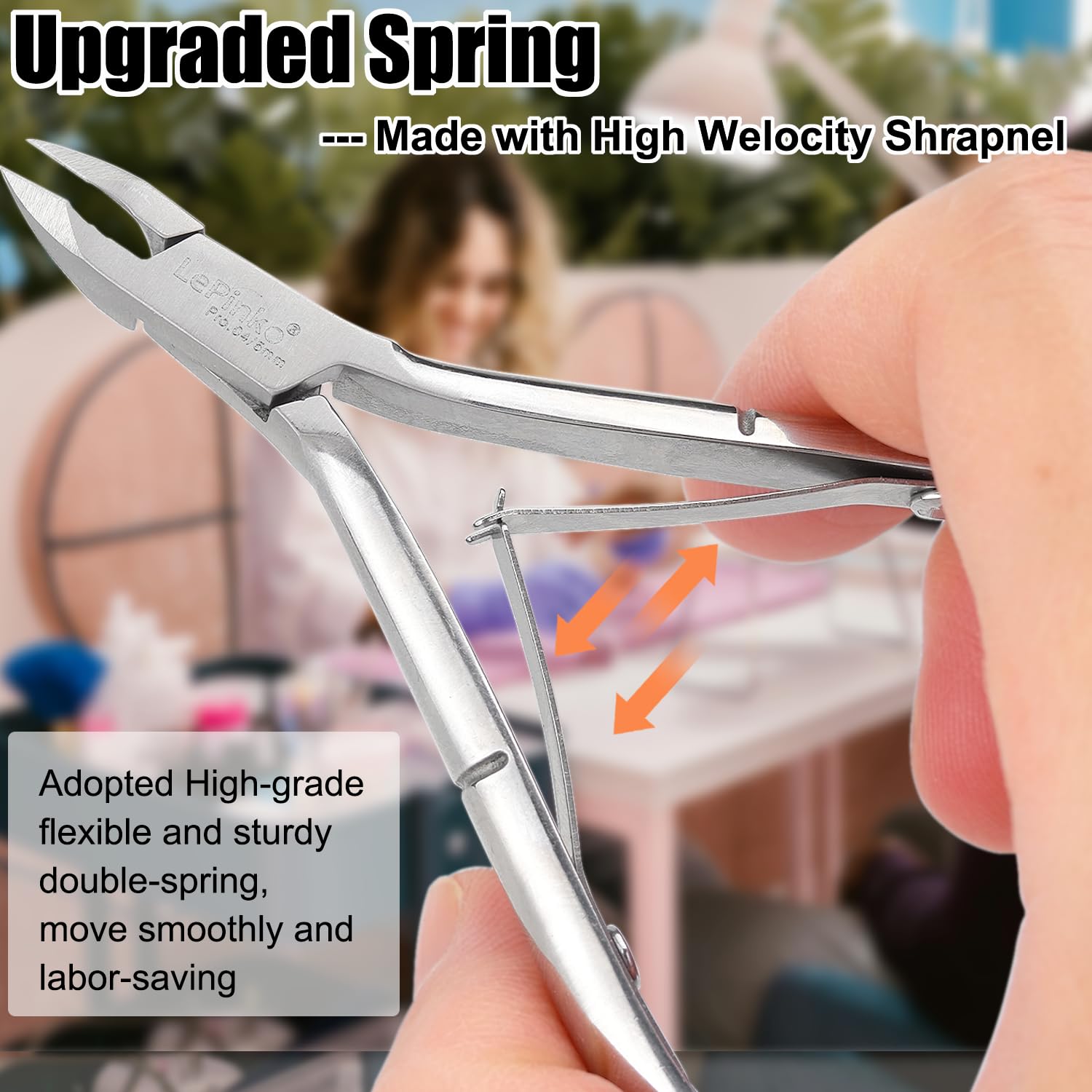 LePinko cuticle trimmer for manicure and pedicure routines at home.