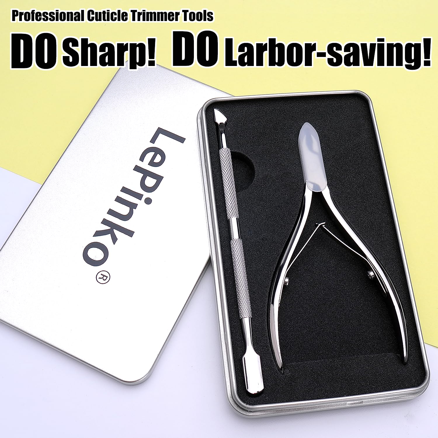 LePinko labor-saving design with double-fork spring in use
