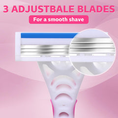 Leriton pink and white disposable razor head ready for everyday grooming.