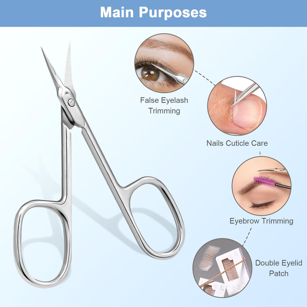 Lermende Cuticle Scissors multi-purpose tool for nails, brows, lashes and more.