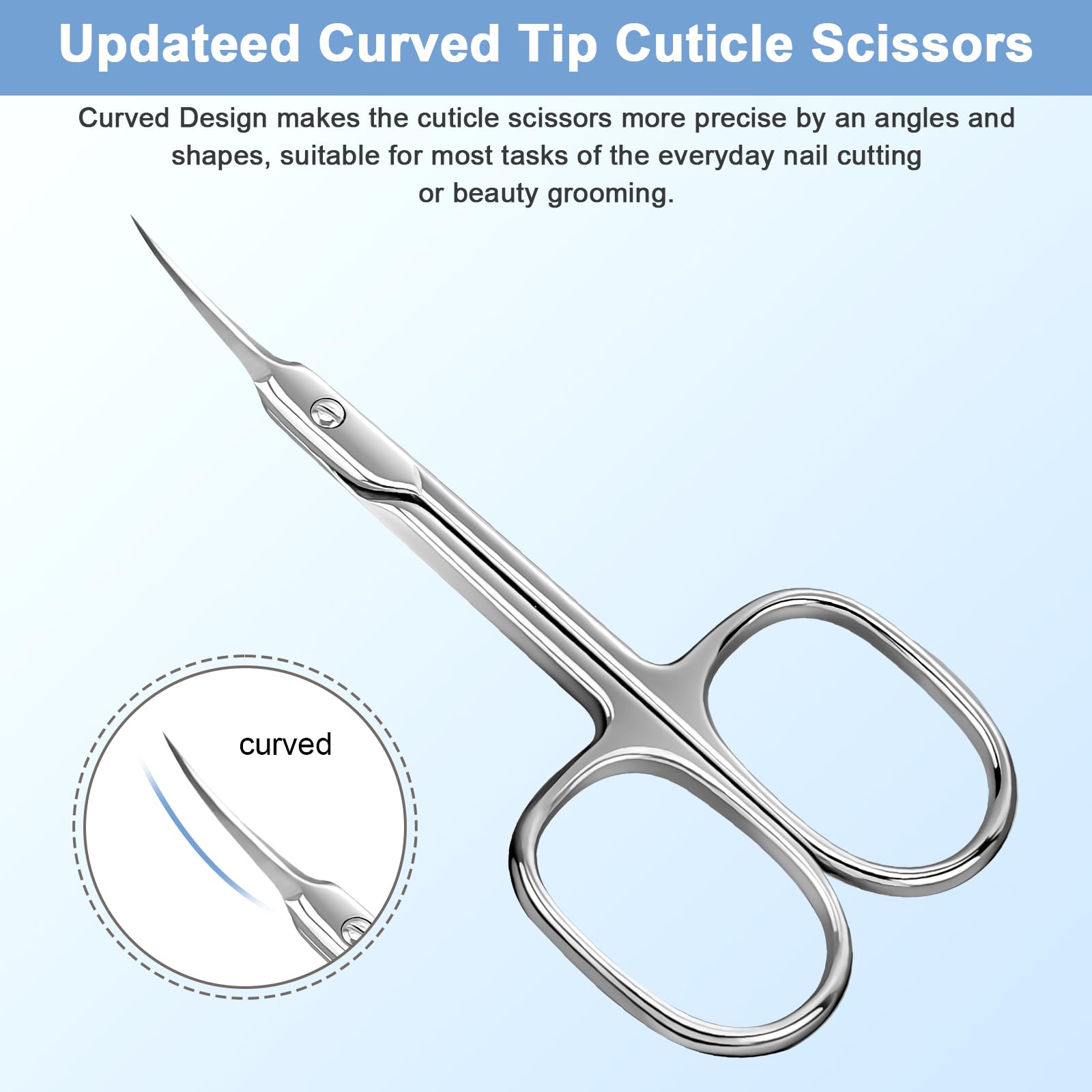 Lermende Cuticle Scissors safety-cover protects blades from accidental contact.