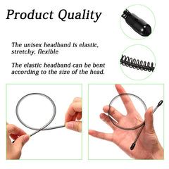 LERNOU unisex headbands with soft-tip ends protect scalp during wear.