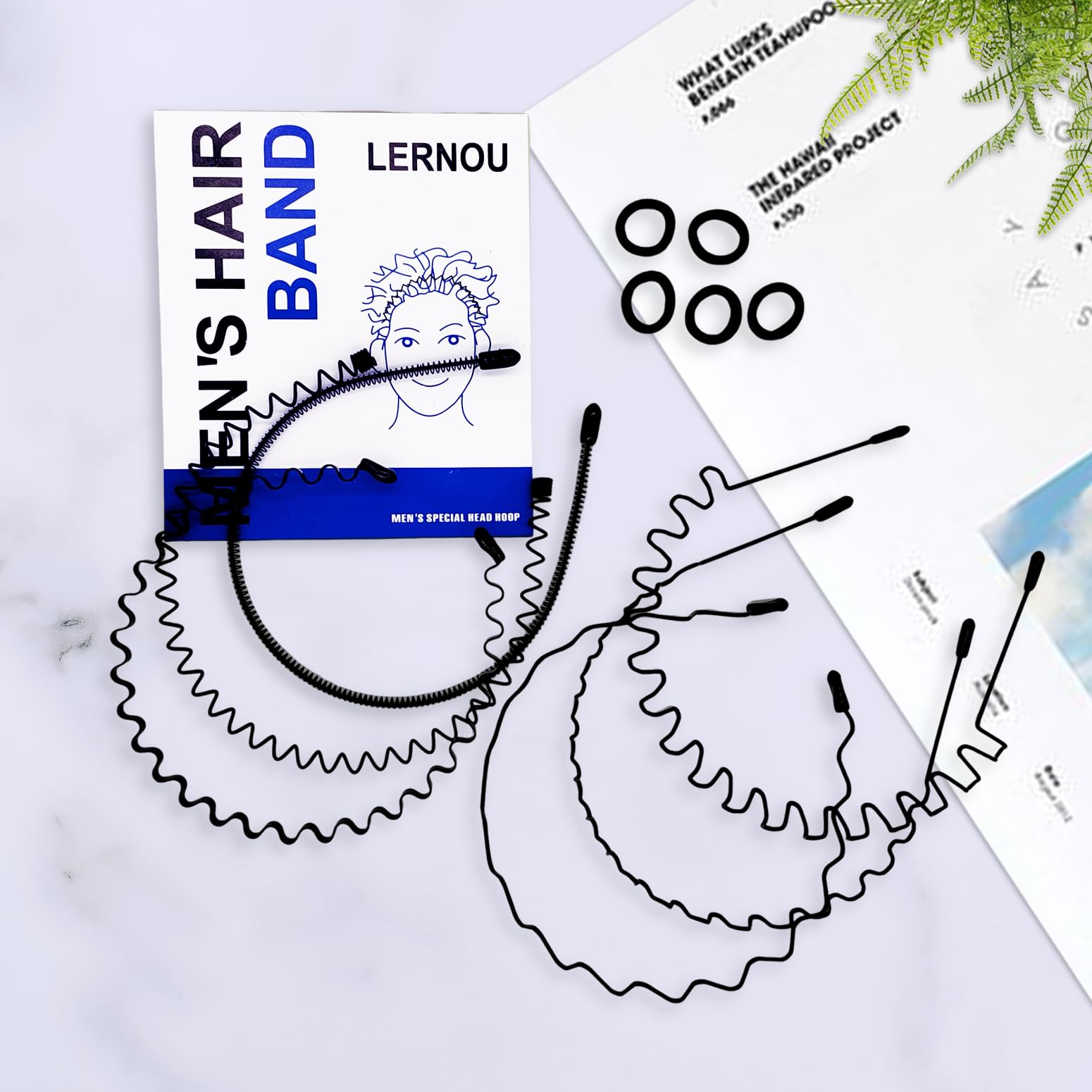 LERNOU wavy design headbands on curly hair adapt to textures.
