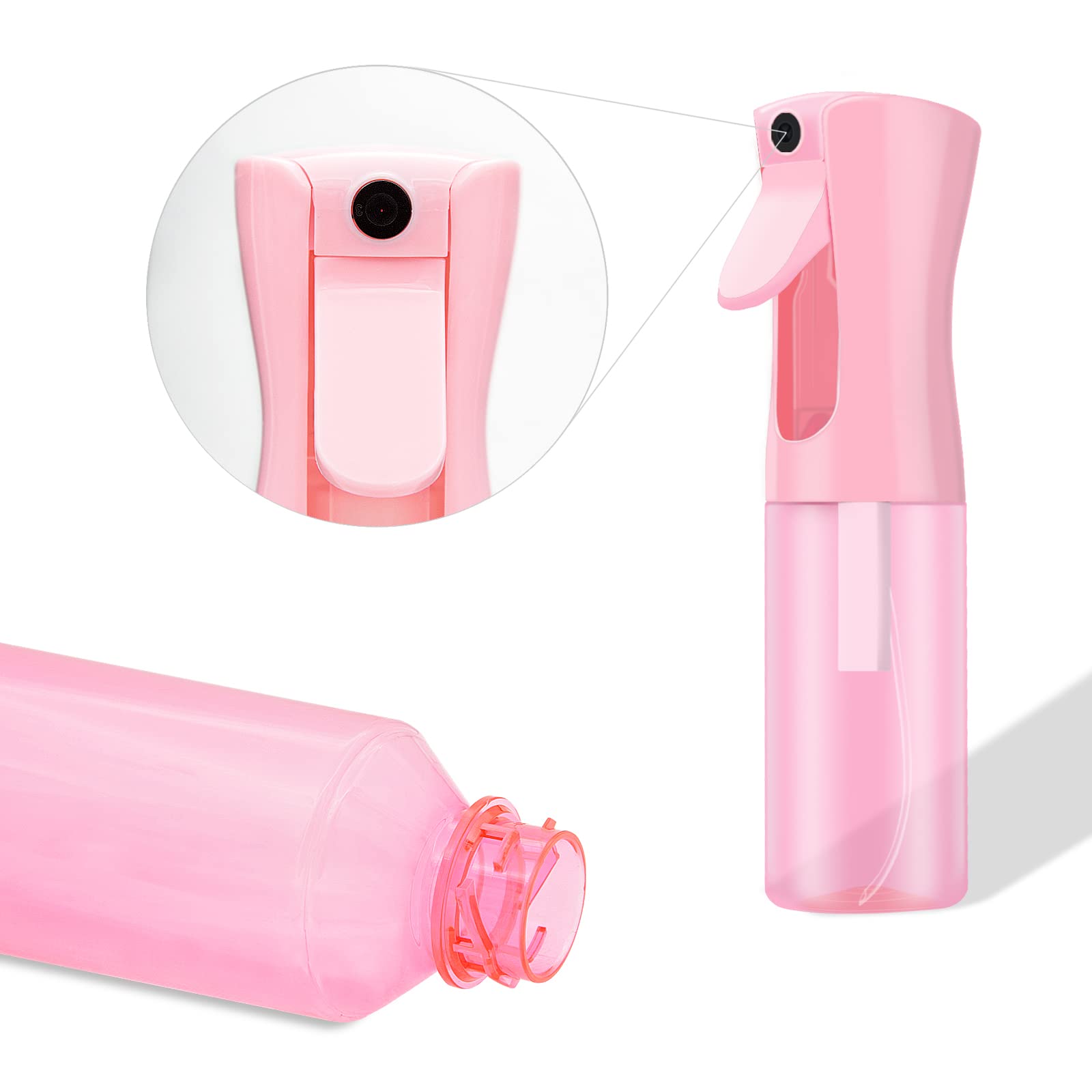 LERPOLOR pet shower bottle pink enables gentle rinse and easy grooming.