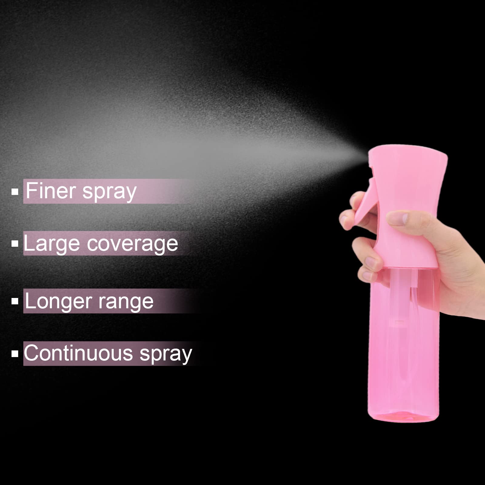 LERPOLOR travel-pack pink spray bottle stays compact for on-the-go tasks.