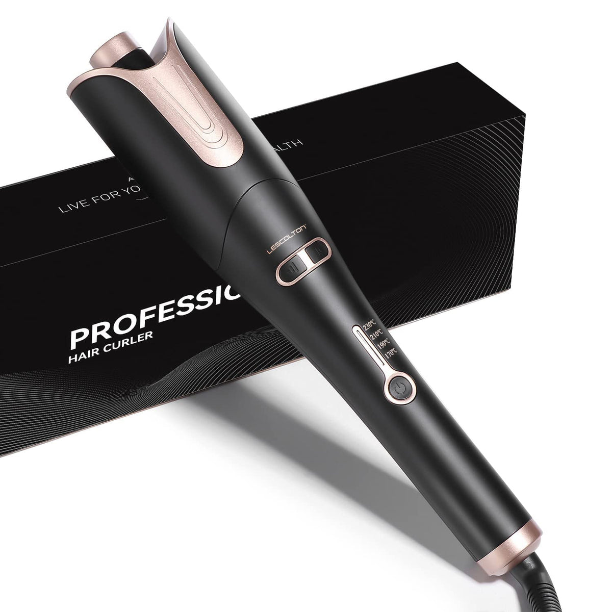 LESCOLTON automatic hair curler with 1-inch barrel quickly creates beachy waves.