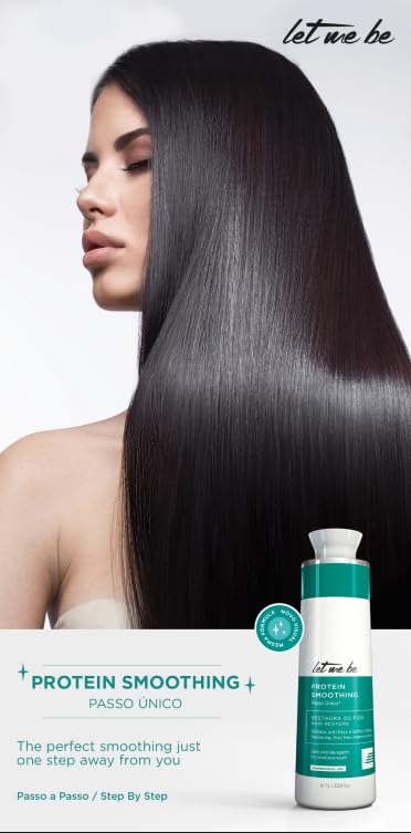 Let Me Be Hair Keratin Treatment application on dry hair for one-step styling.