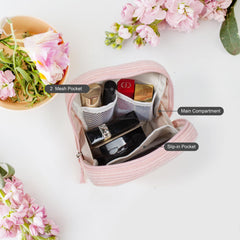 LETGO corduroy makeup bag shows durability for daily essentials.