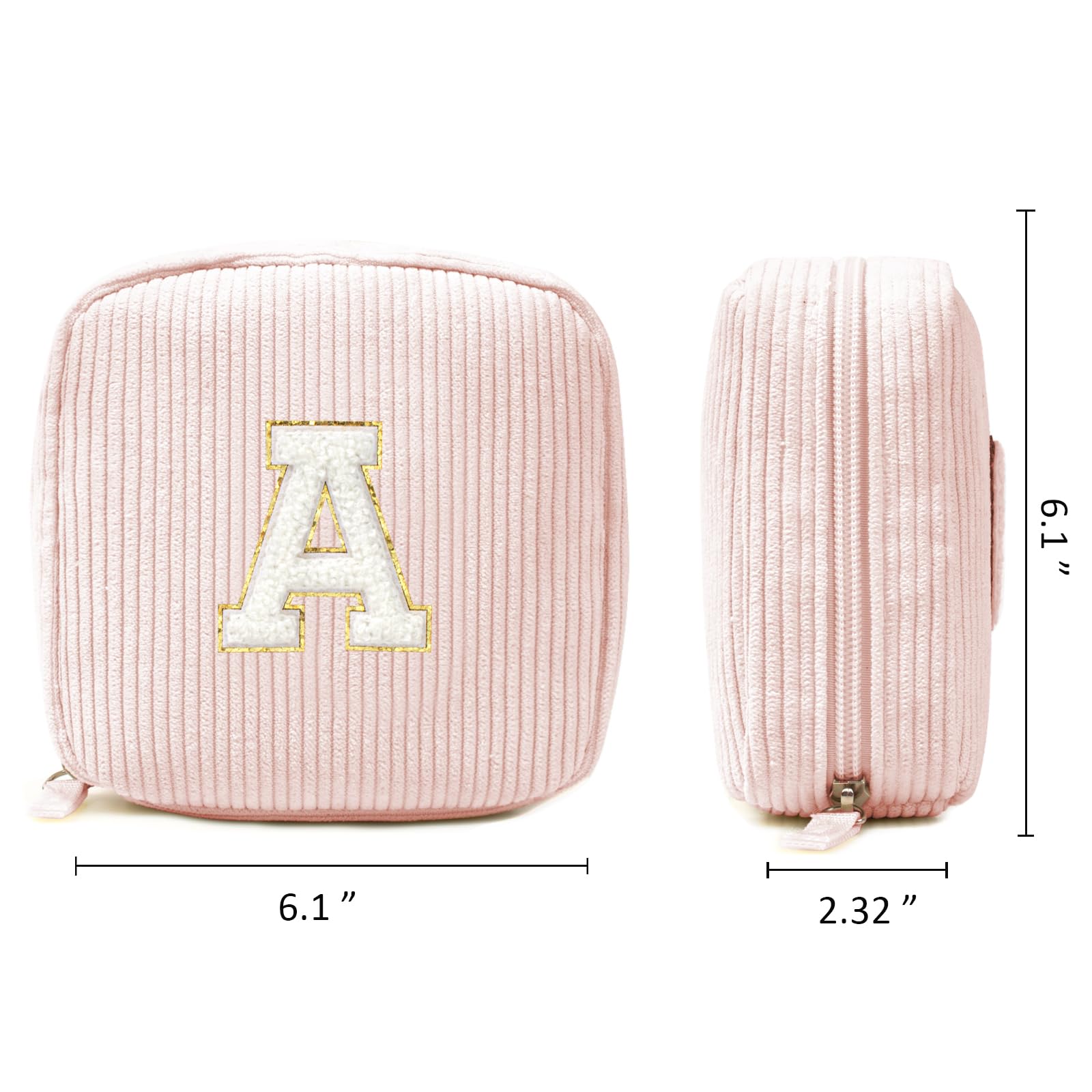 LETGO monogram patch gold chenille closeup highlighting personalized charm for gifting.