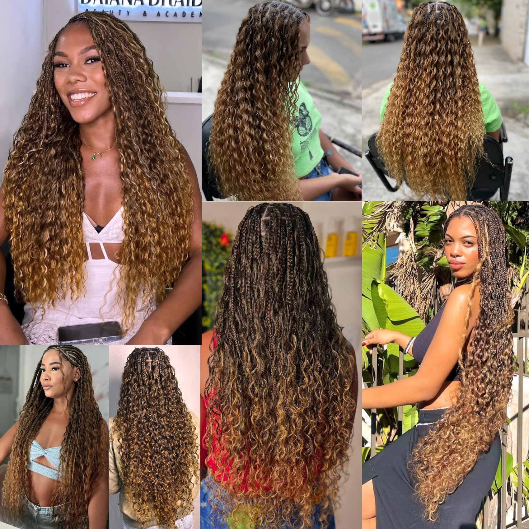 Leticia Ombre boho braids style ideas for festivals and everyday wear