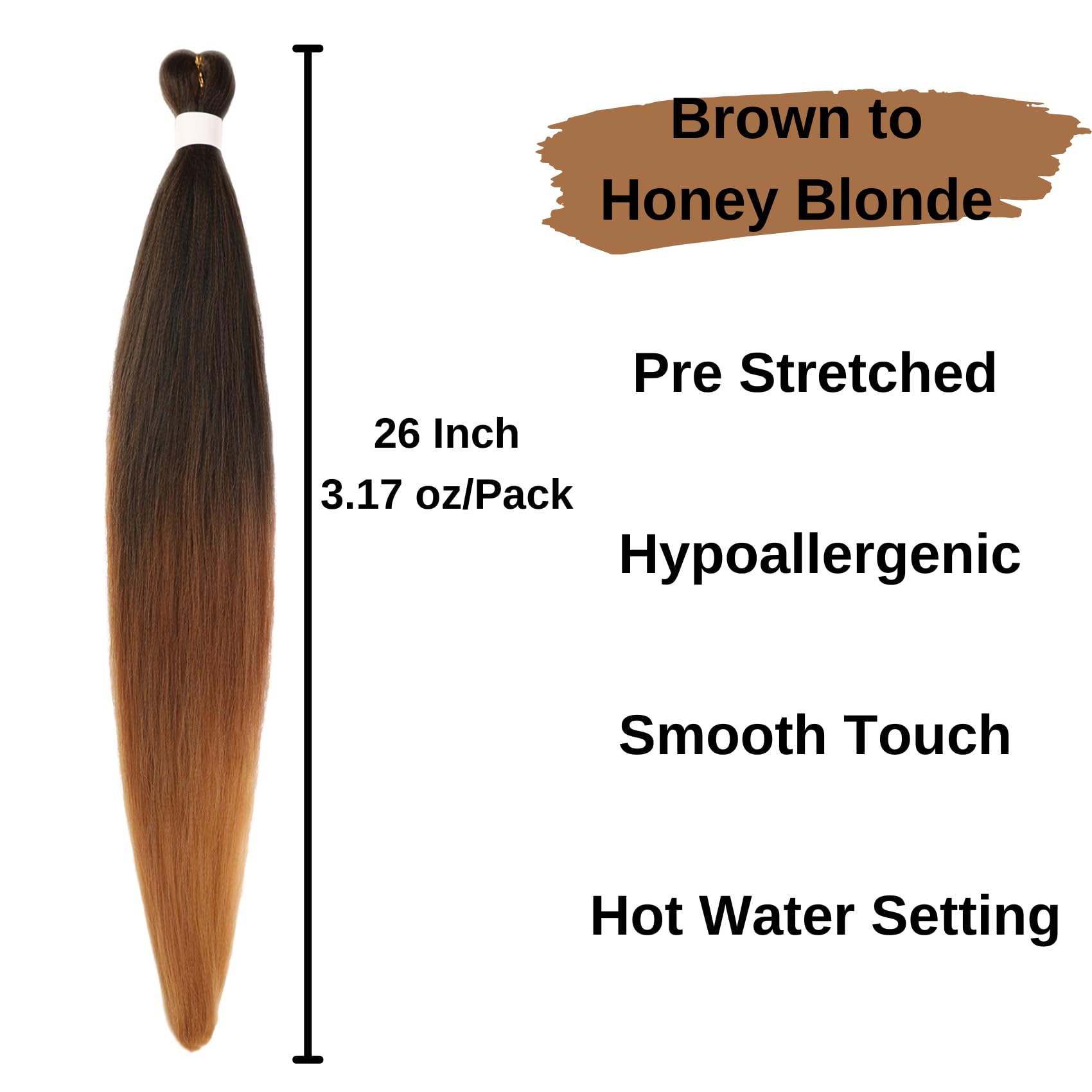 Leticia Ombre braiding hair close-up texture highlights soft touch and curl