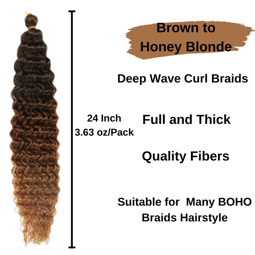 Leticia Ombre color gradient from brown to honey blonde for versatile boho looks