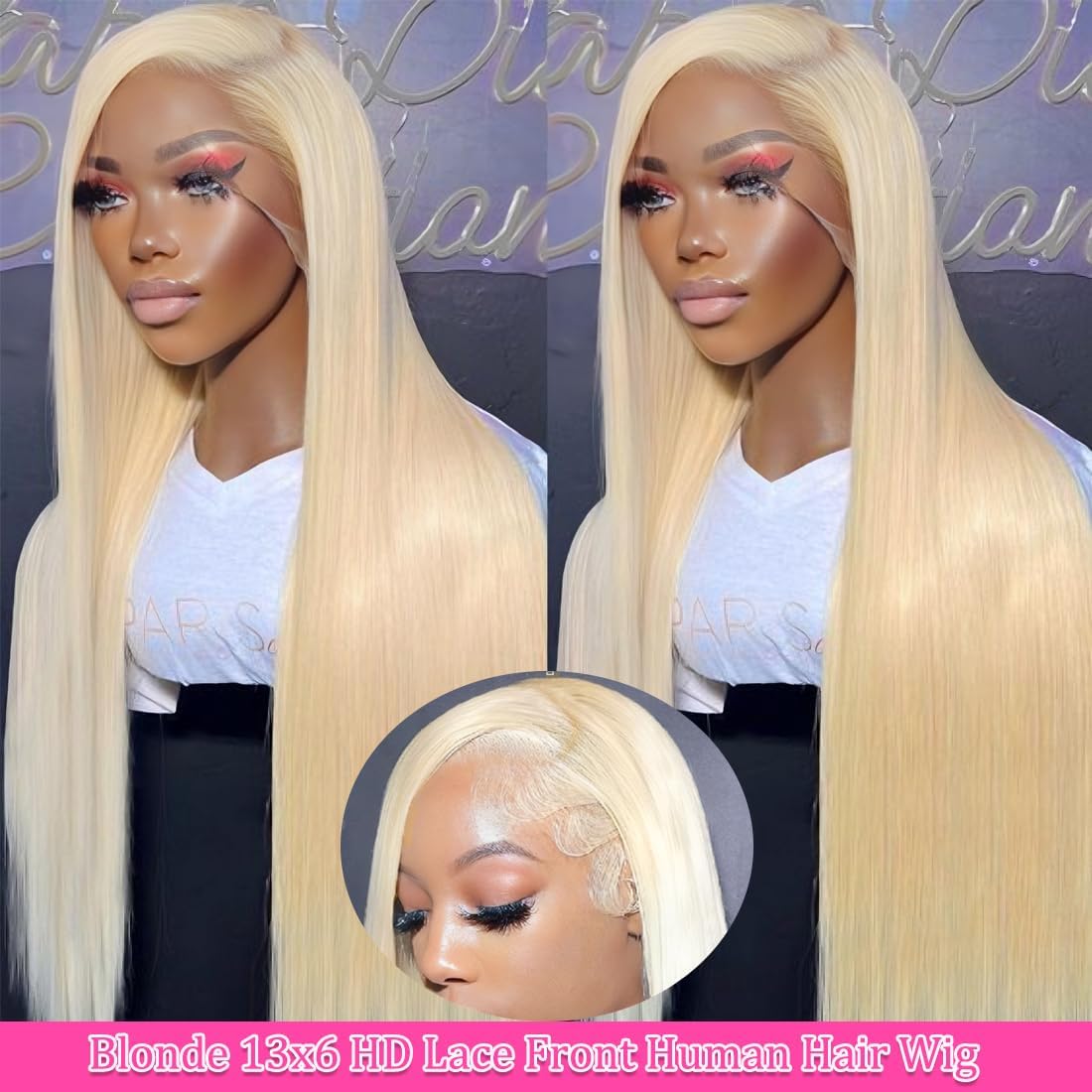 LETMIEO 613 lace-front wig side view shows seamless blend.