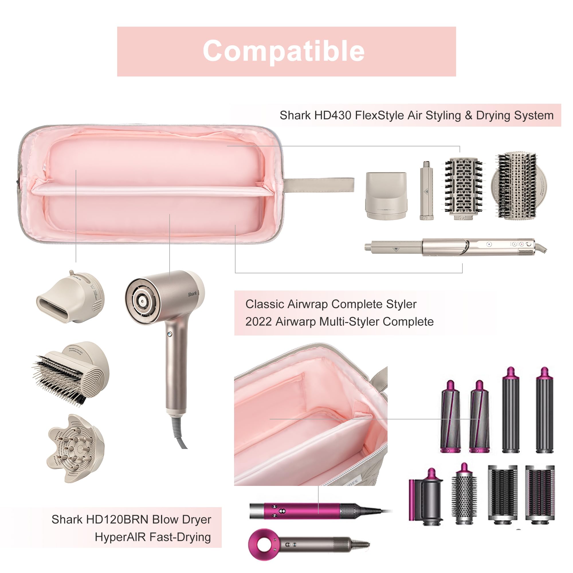 Leudes doctor-bag wide opening enables quick access to styling tools