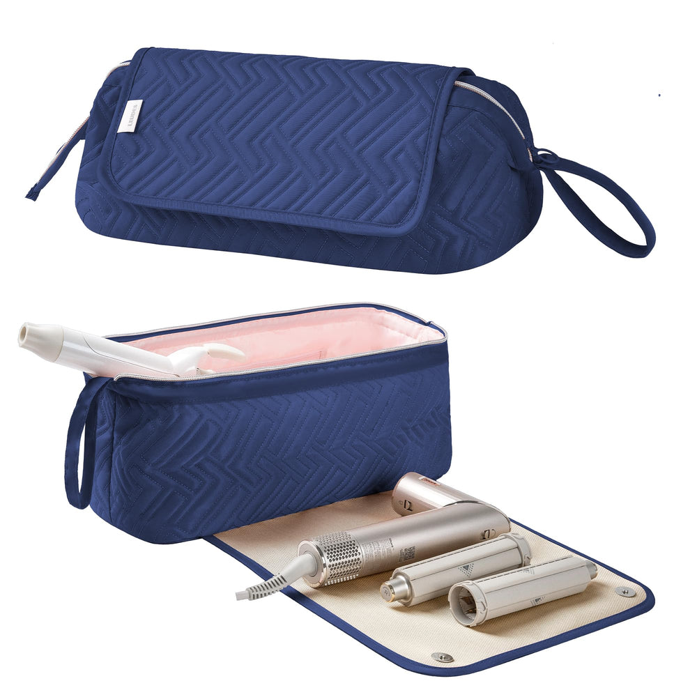 Leudes interior heat-resistant mat safely holding hot tools during styling