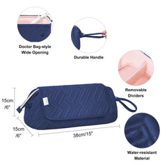 Leudes travel bag opened to reveal interior compartments for easy access