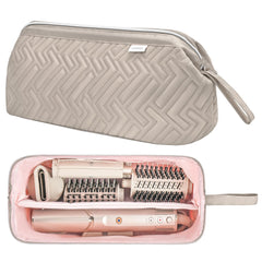 Leudes travel bag open showing organized interior for Shark Flexstyle attachments