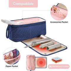 Leudes bag with padded dividers protecting curling wands and dryer