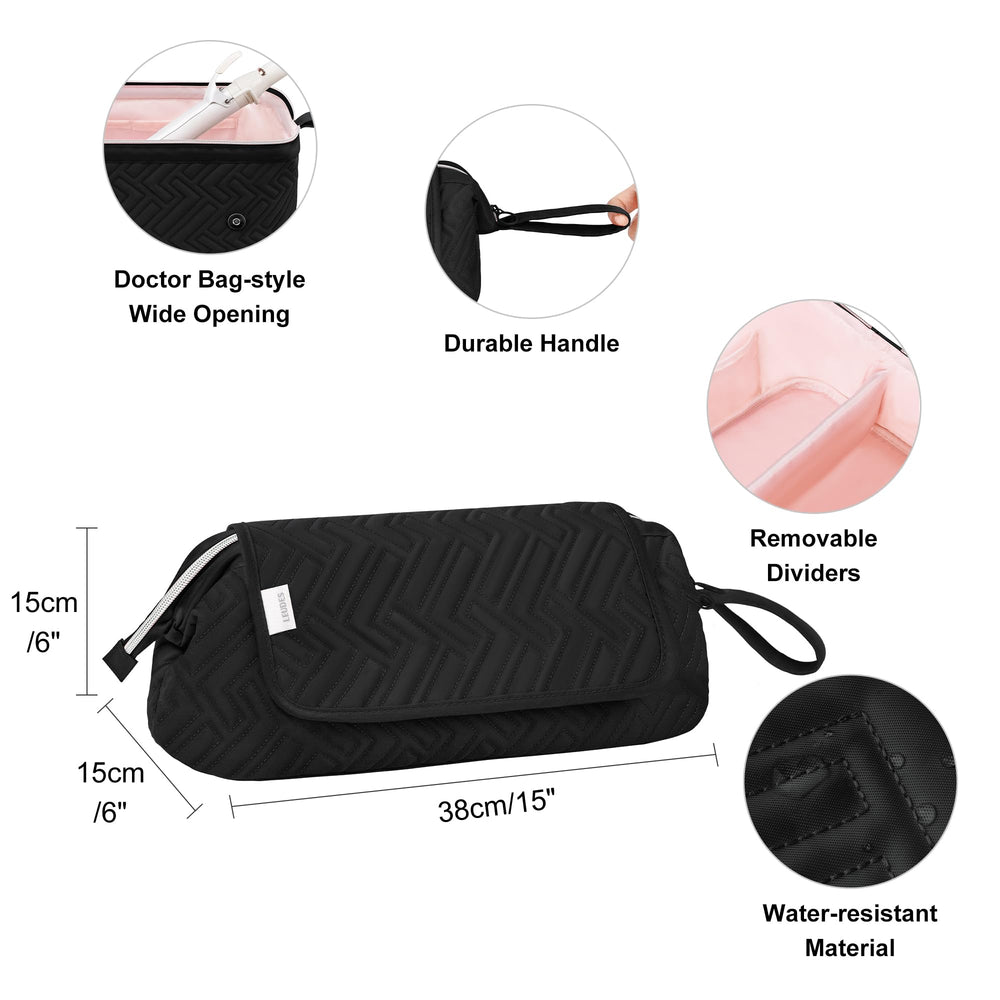 Leudes travel bag pockets keep accessories organized and easy to reach