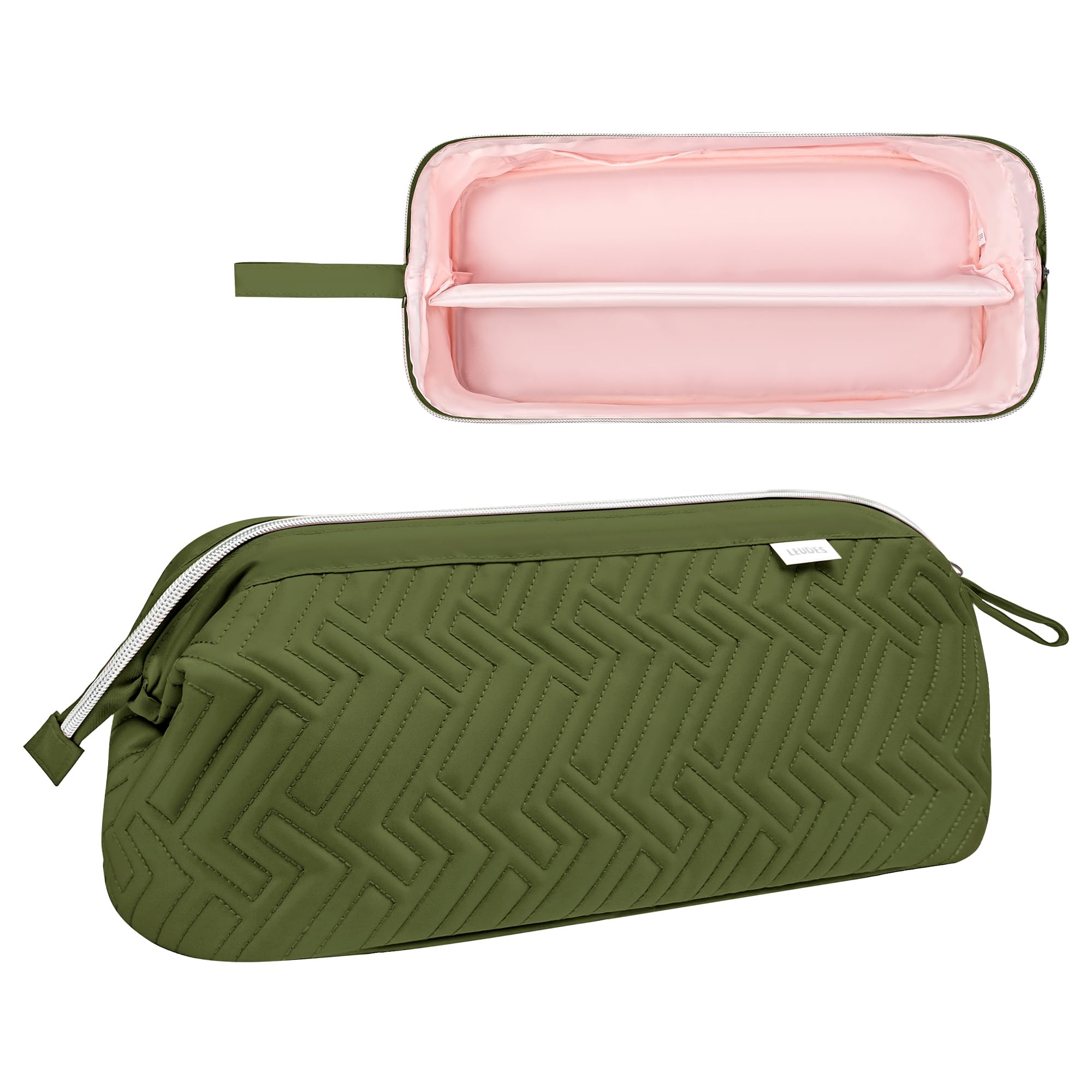 Leudes multi-pocket clear zippers help organize accessories for quick access