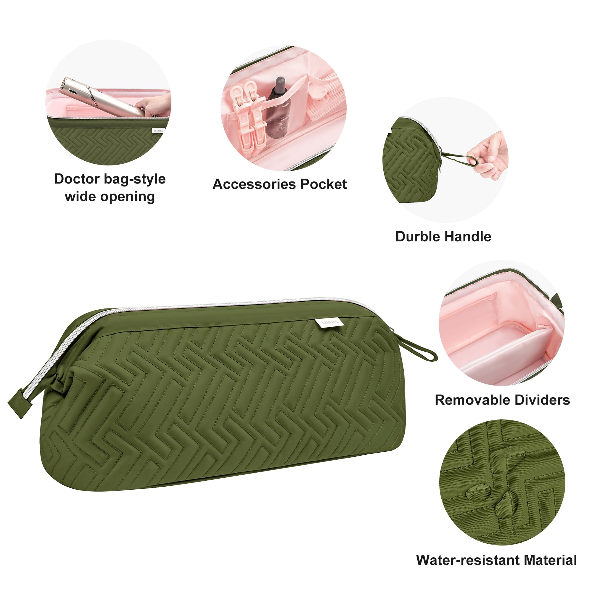 Leudes soft interior padding shields curling wands from scratches during transit