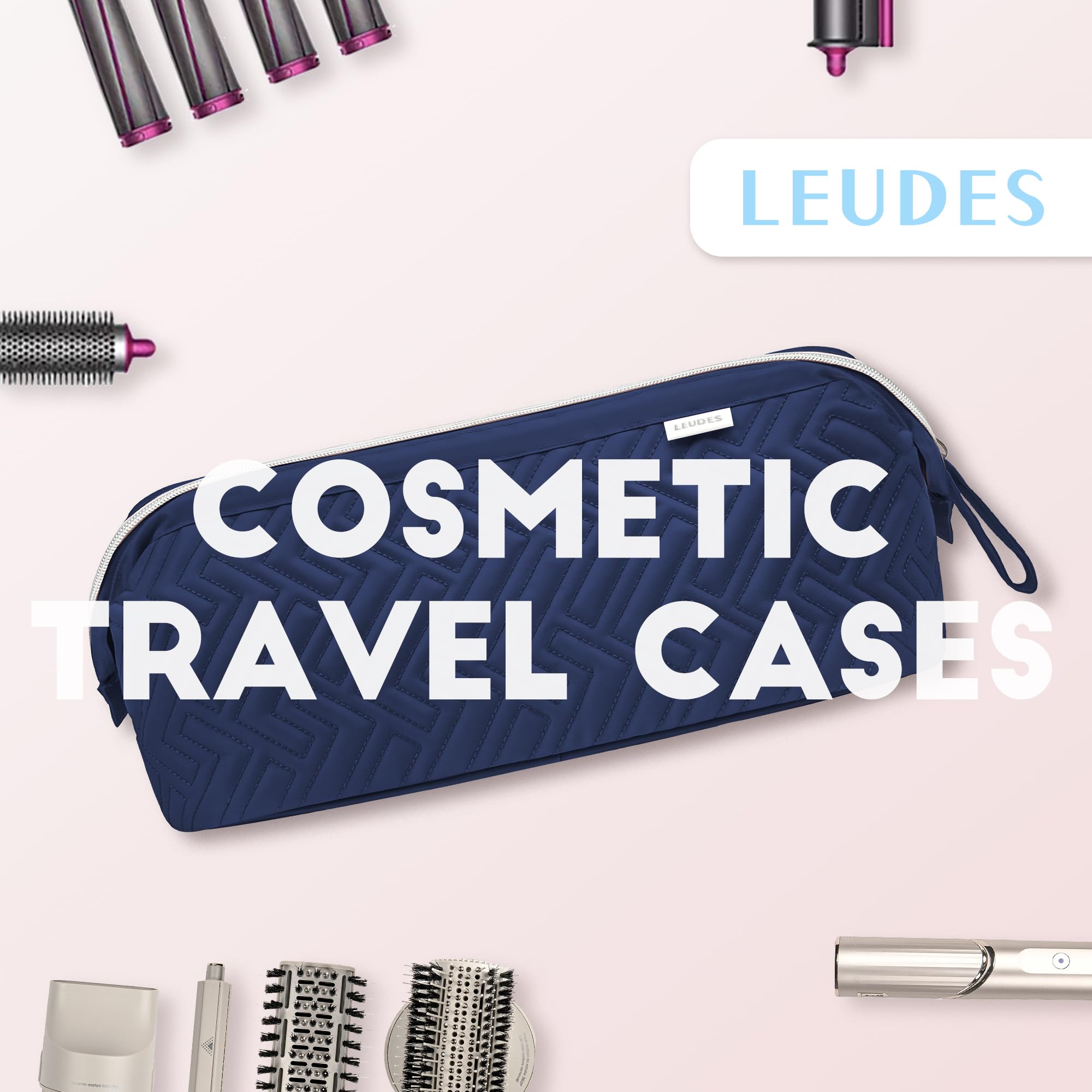 Leudes travel bag compact luggage-ready blue design supports travel without bulk.