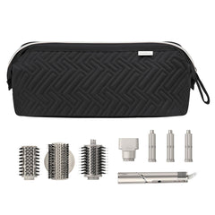 Leudes travel bag features two clear zipper pockets for accessories.