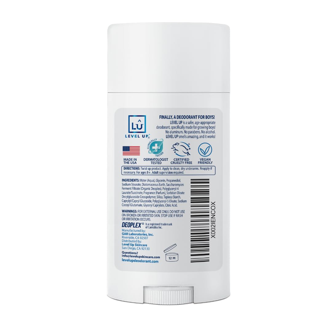 Level Up ingredients like Organic Deoplex and tapioca starch help neutralize odor and absorb moisture.