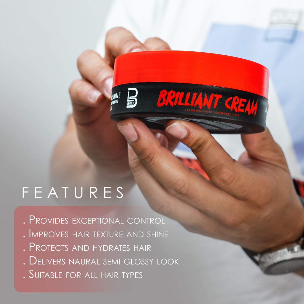 Level 3 Brilliant Cream hair blow-dry session shows hydrated finish and natural texture