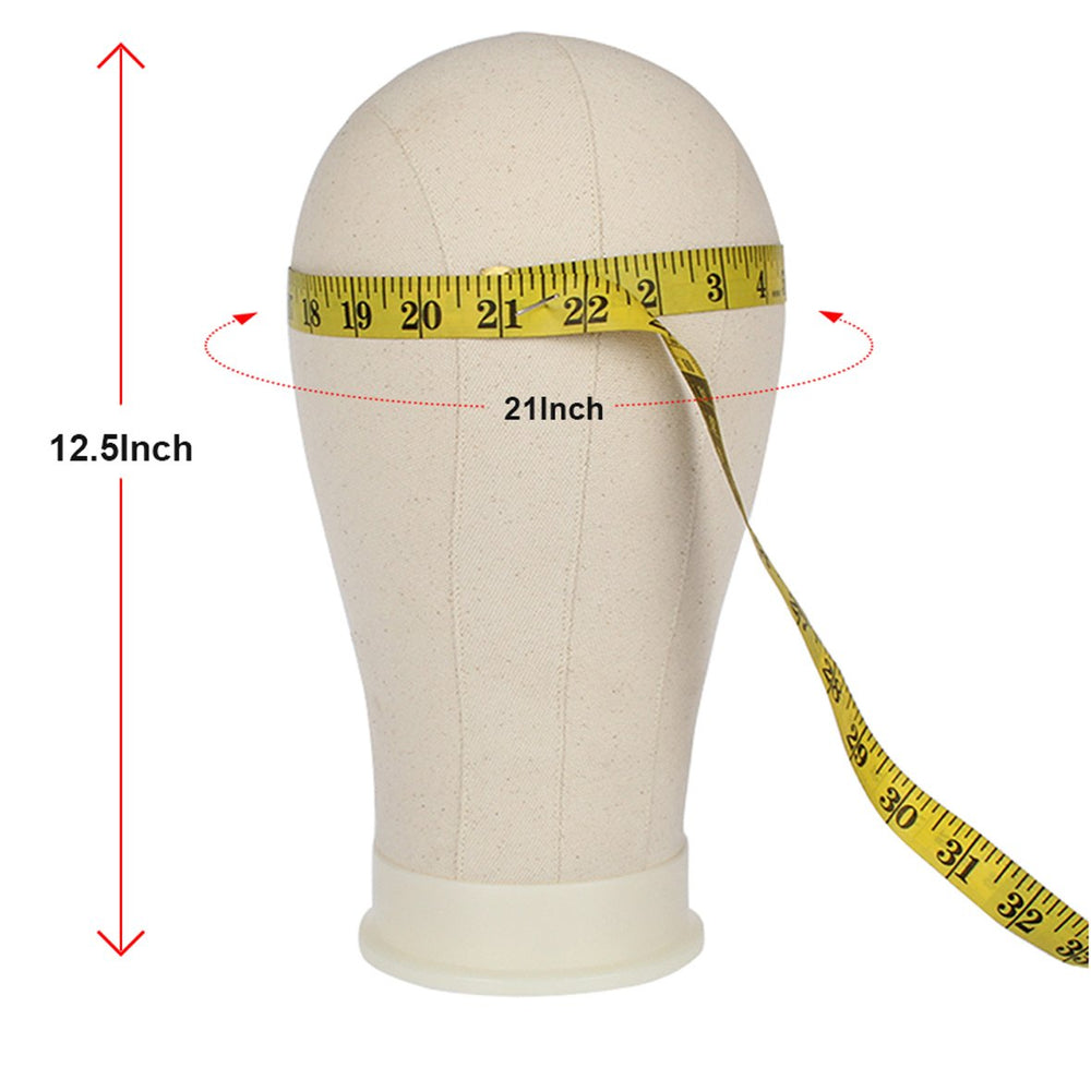 Leeven canvas head with table clamp stand enables hands-free styling sessions.