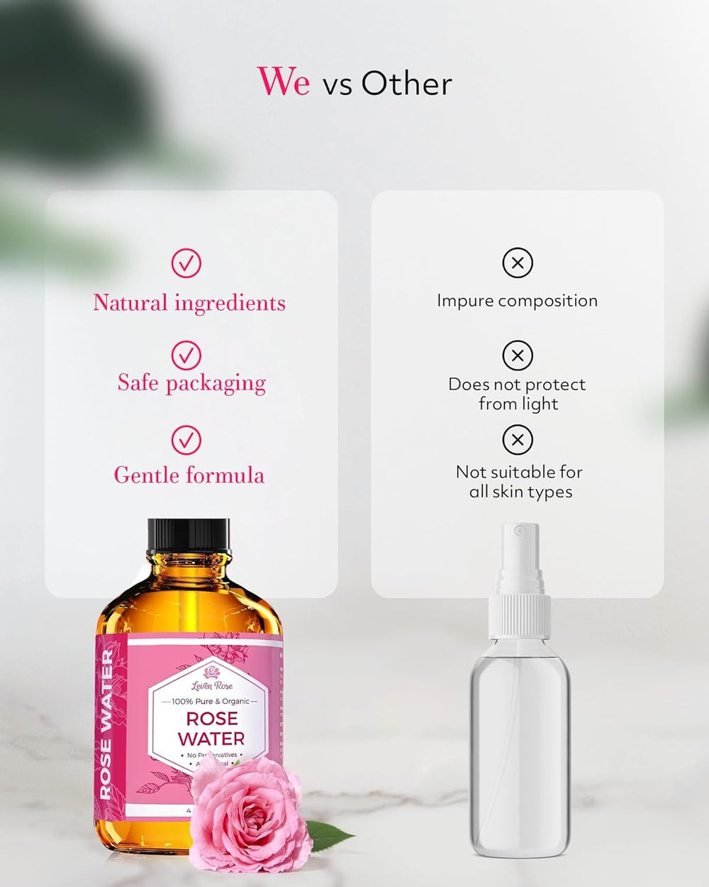 Leven Rose alcohol-free rosewater supports sensitive skin hydration