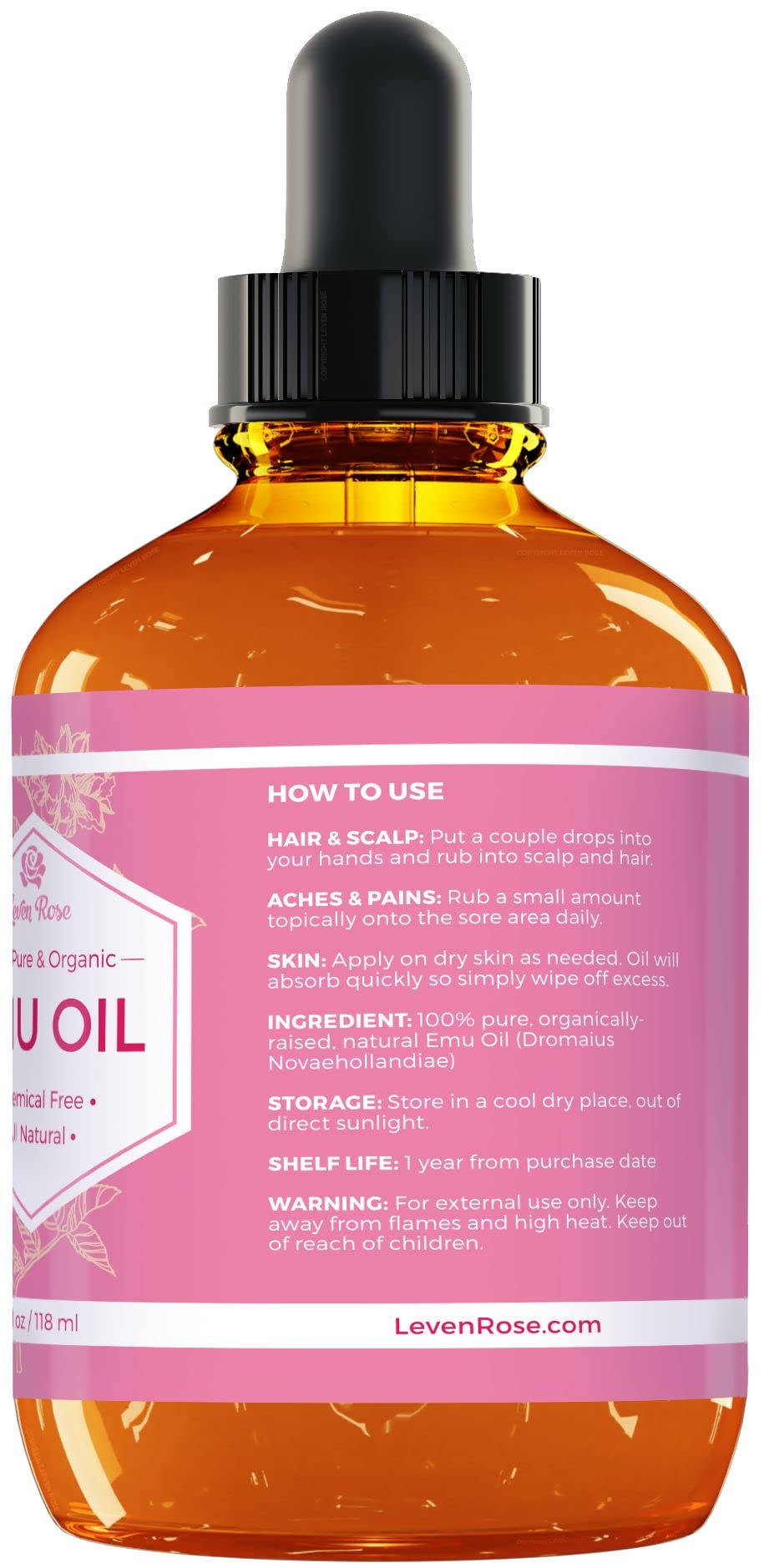 Leven Rose Emu Oil on skin provides hydration without heaviness