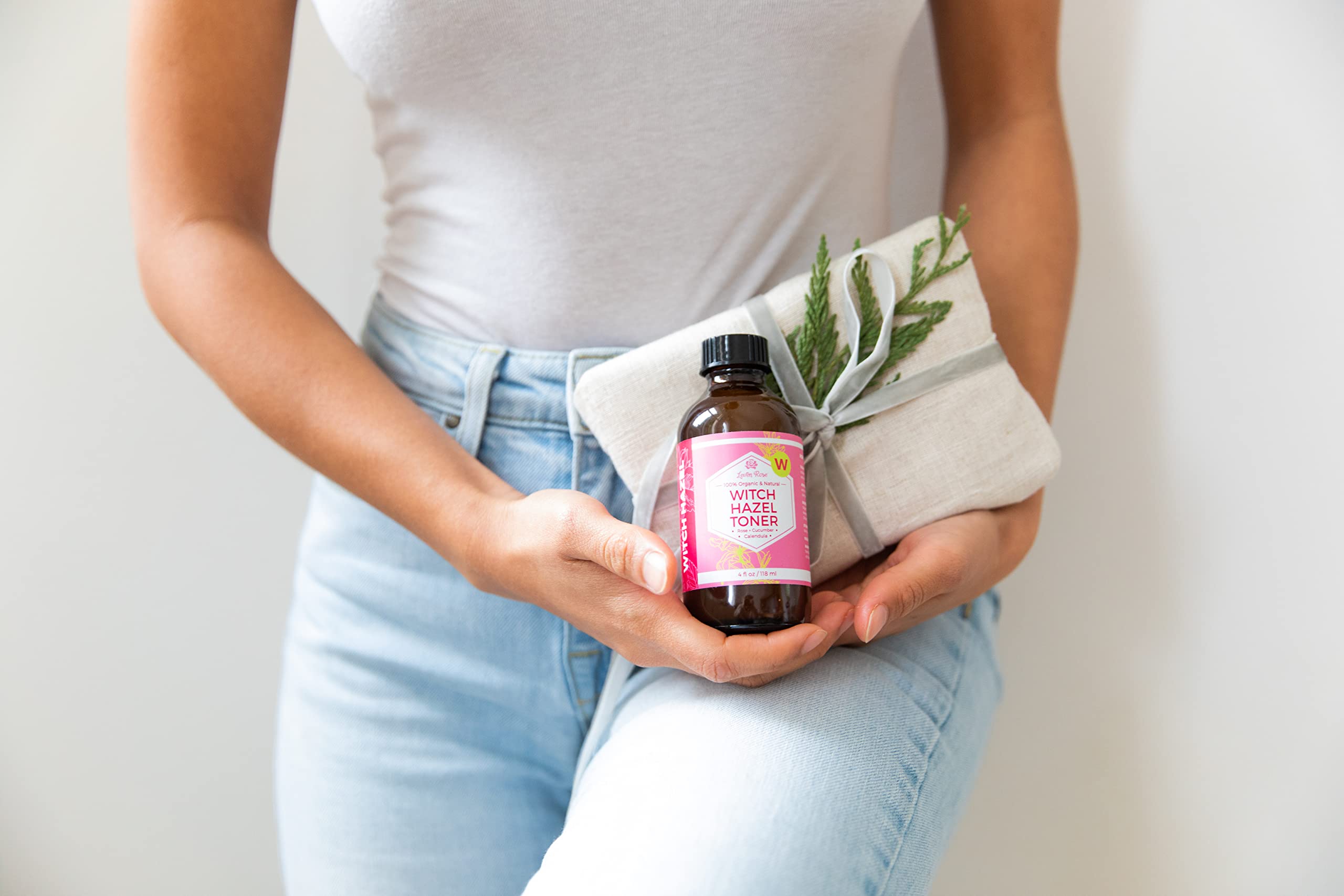 Hair use of Leven Rose witch hazel toner promotes refreshed scalp without residue.