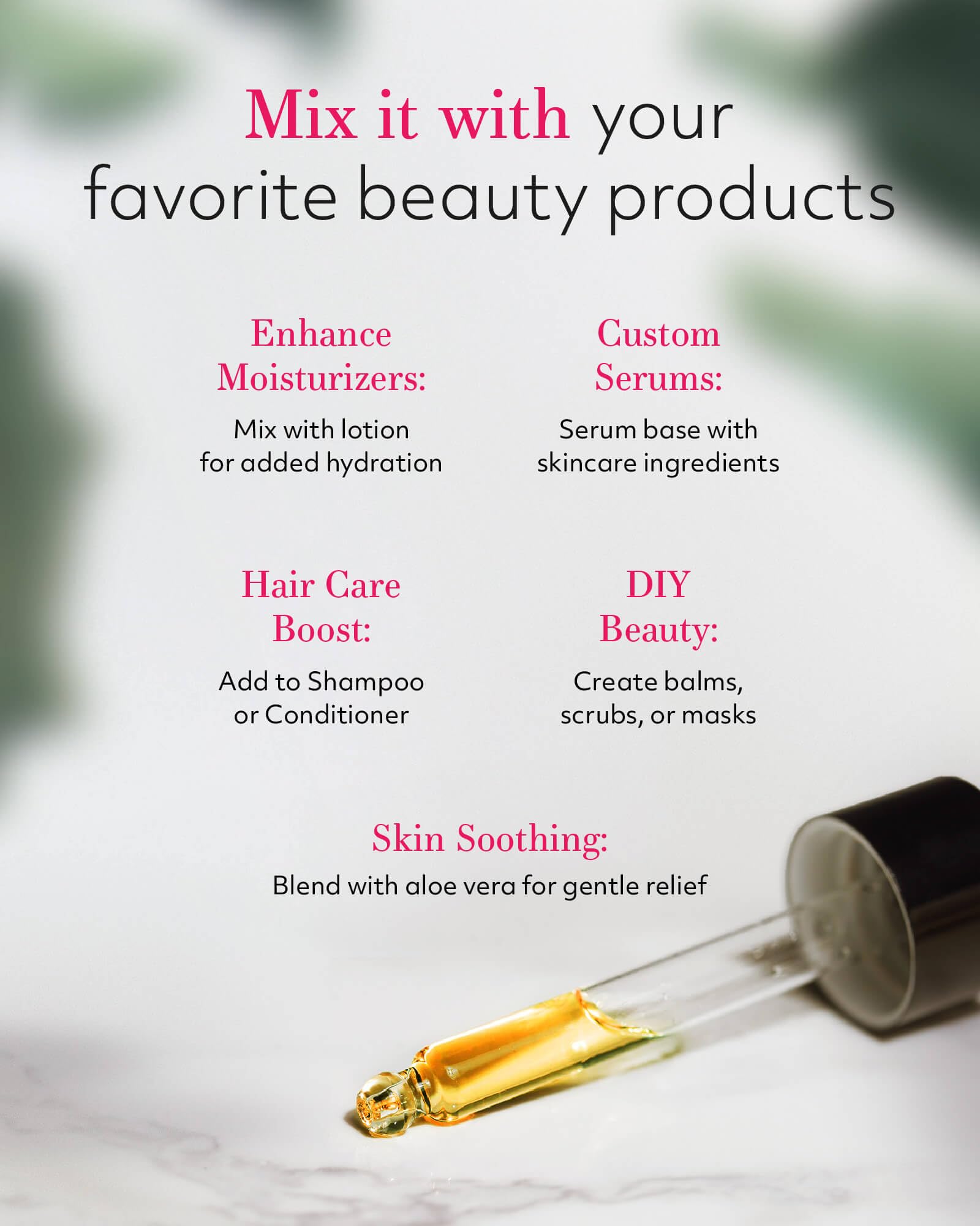 Leven Rose Jojoba Oil bulk 32oz pour demonstrates easy application for facial cleansing and moisturizing.